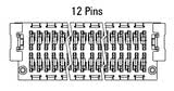 Dimensioner Zero8-stik, lige, 12-polet