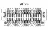 Dimensioner Zero8 Plug, lige, 20-polet