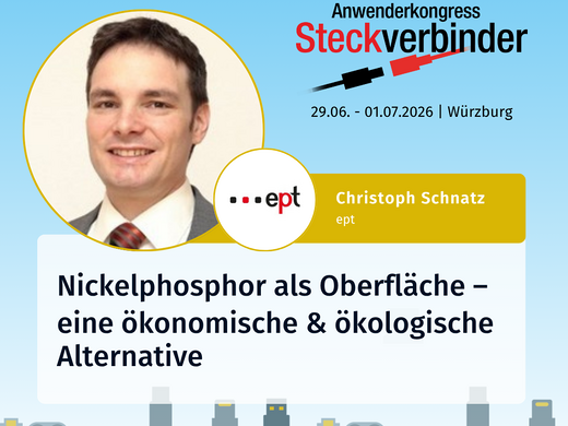 ept holder foredrag om nikkel-fosfor som overfladebehandling på stikforbindelseskongressen 2026 i Würzburg